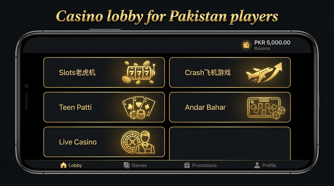 Lobby view of aviator7bet for Pakistan users - 4